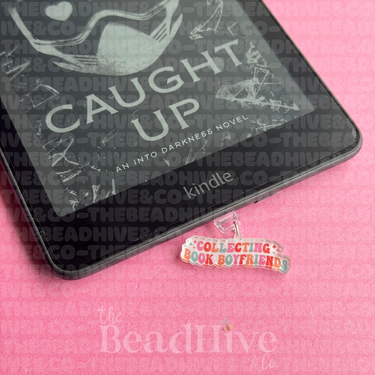 "Collecting Book Boyfriends" Dust Plug Charm (One-Sided)
