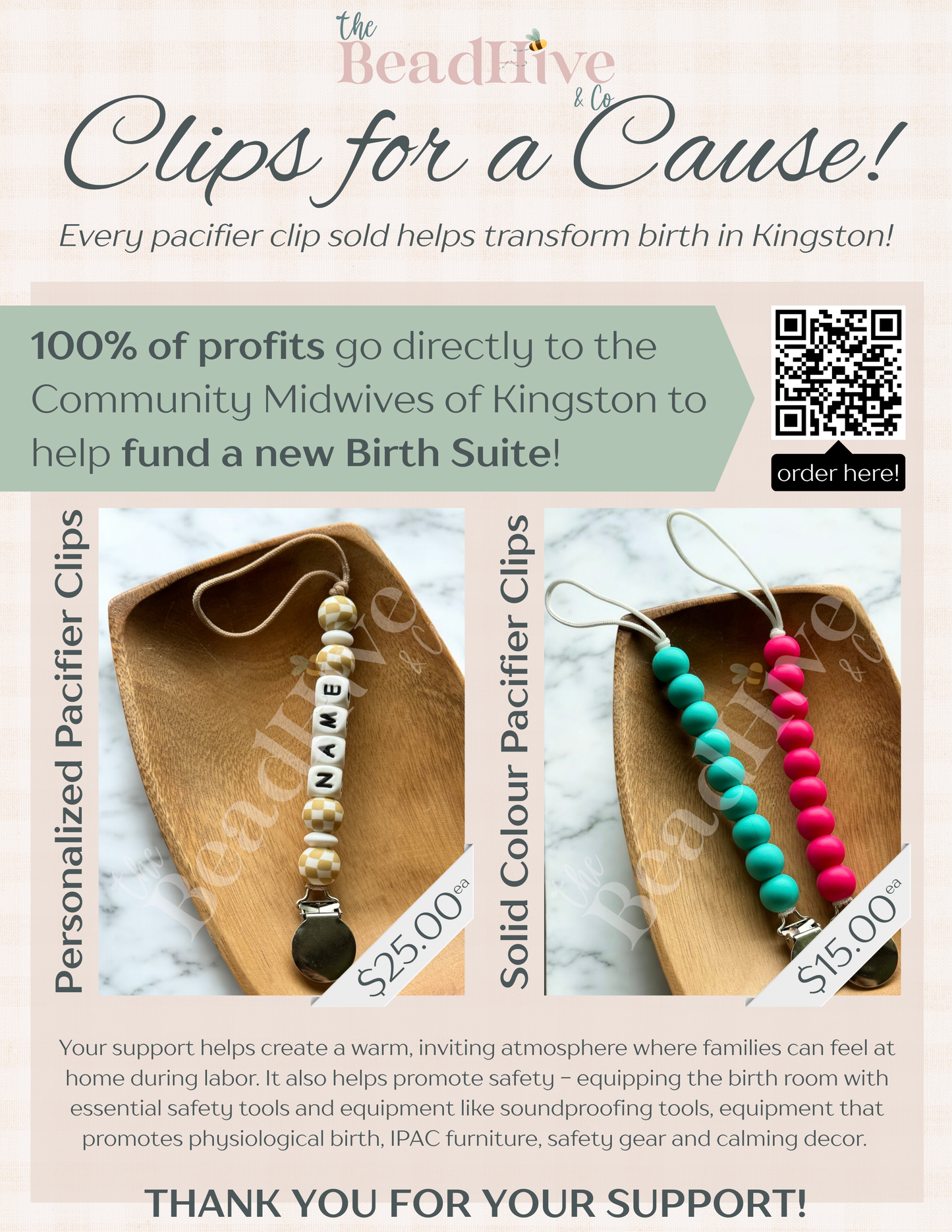 Clips for a Cause: CMK Fundraiser Pacifier Clips