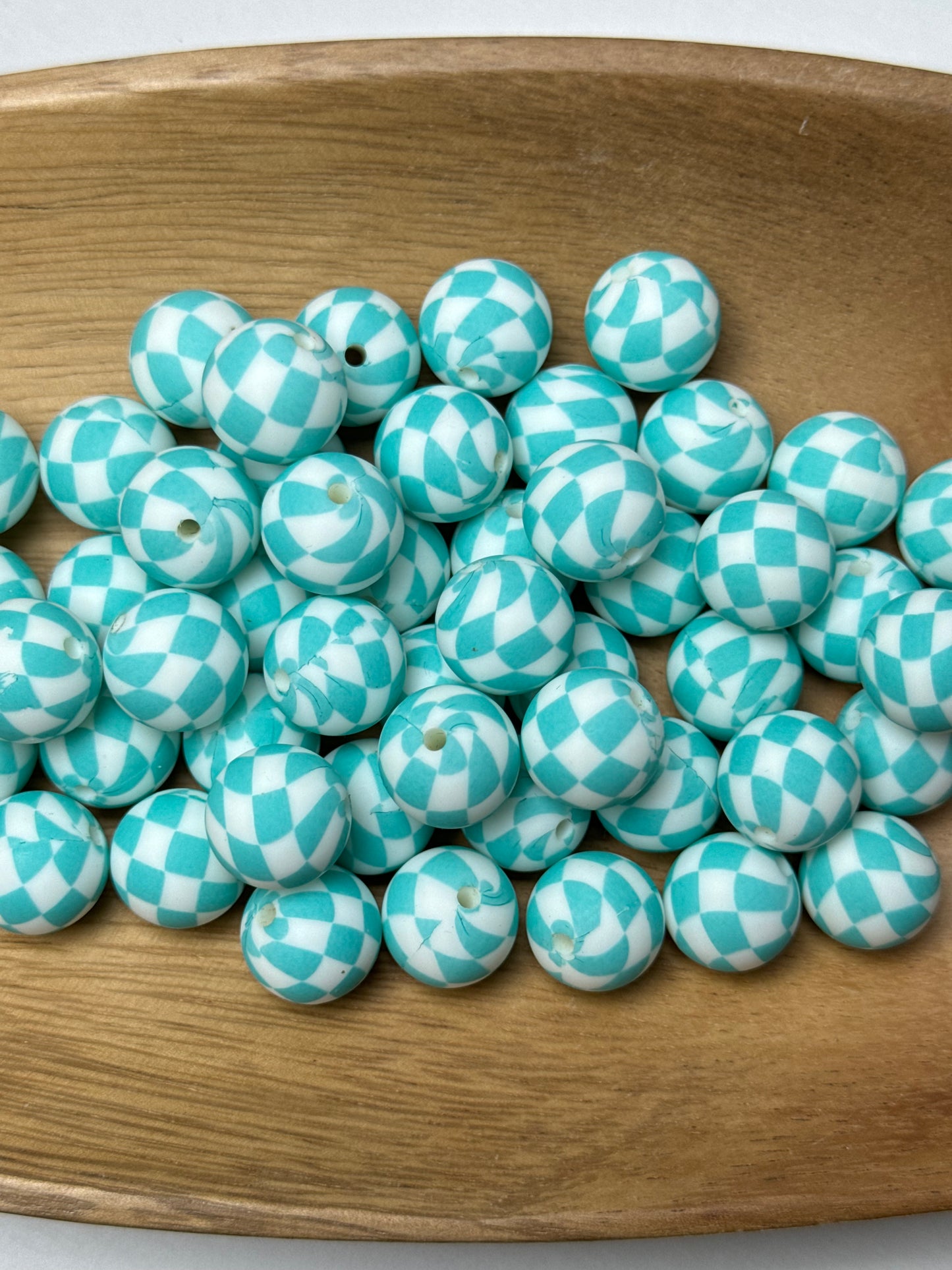 Turquoise Exclusive Murphy Check 15mm Print