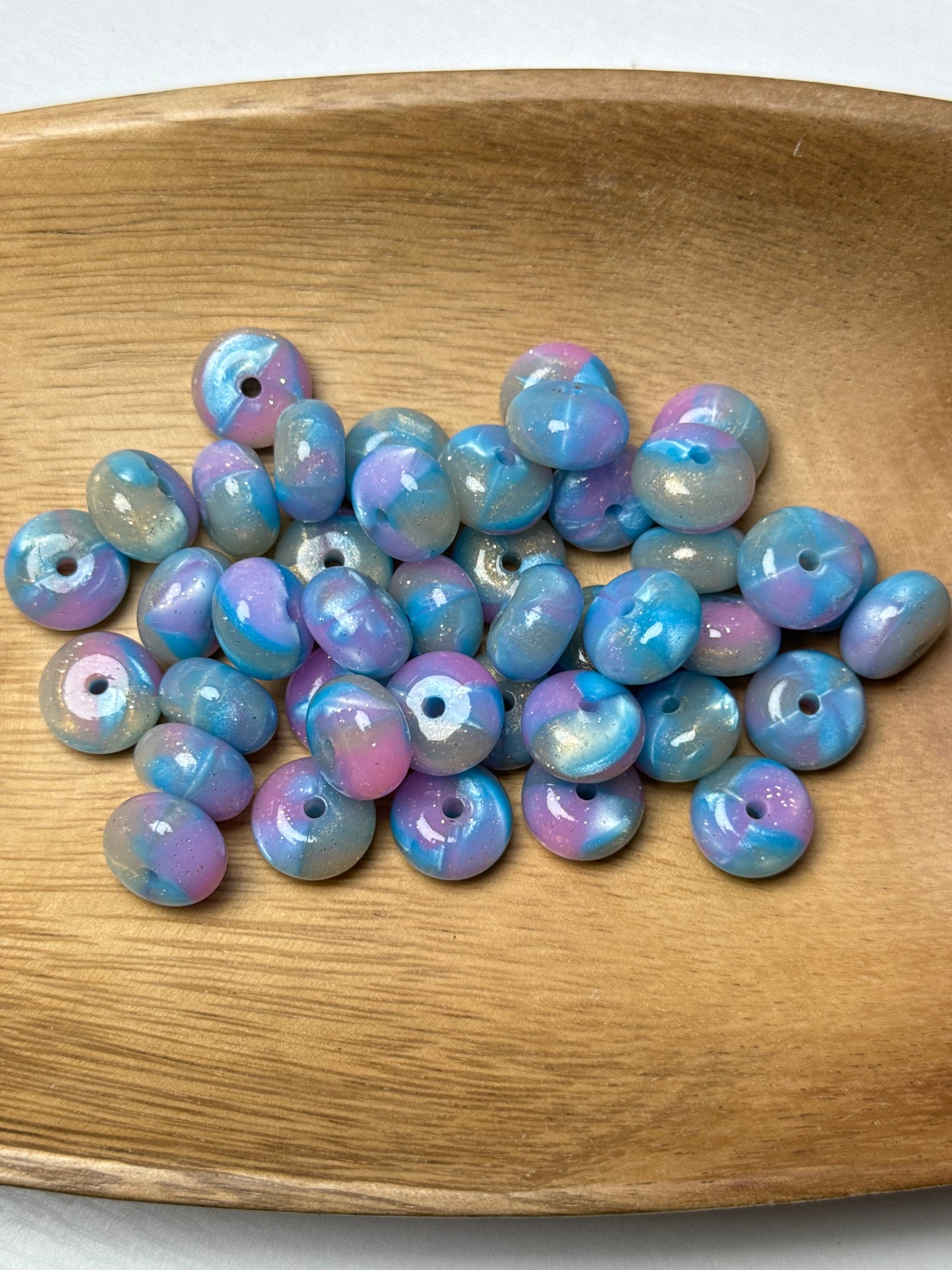 Galaxy Swirl 14mm Super Glitter Abacus