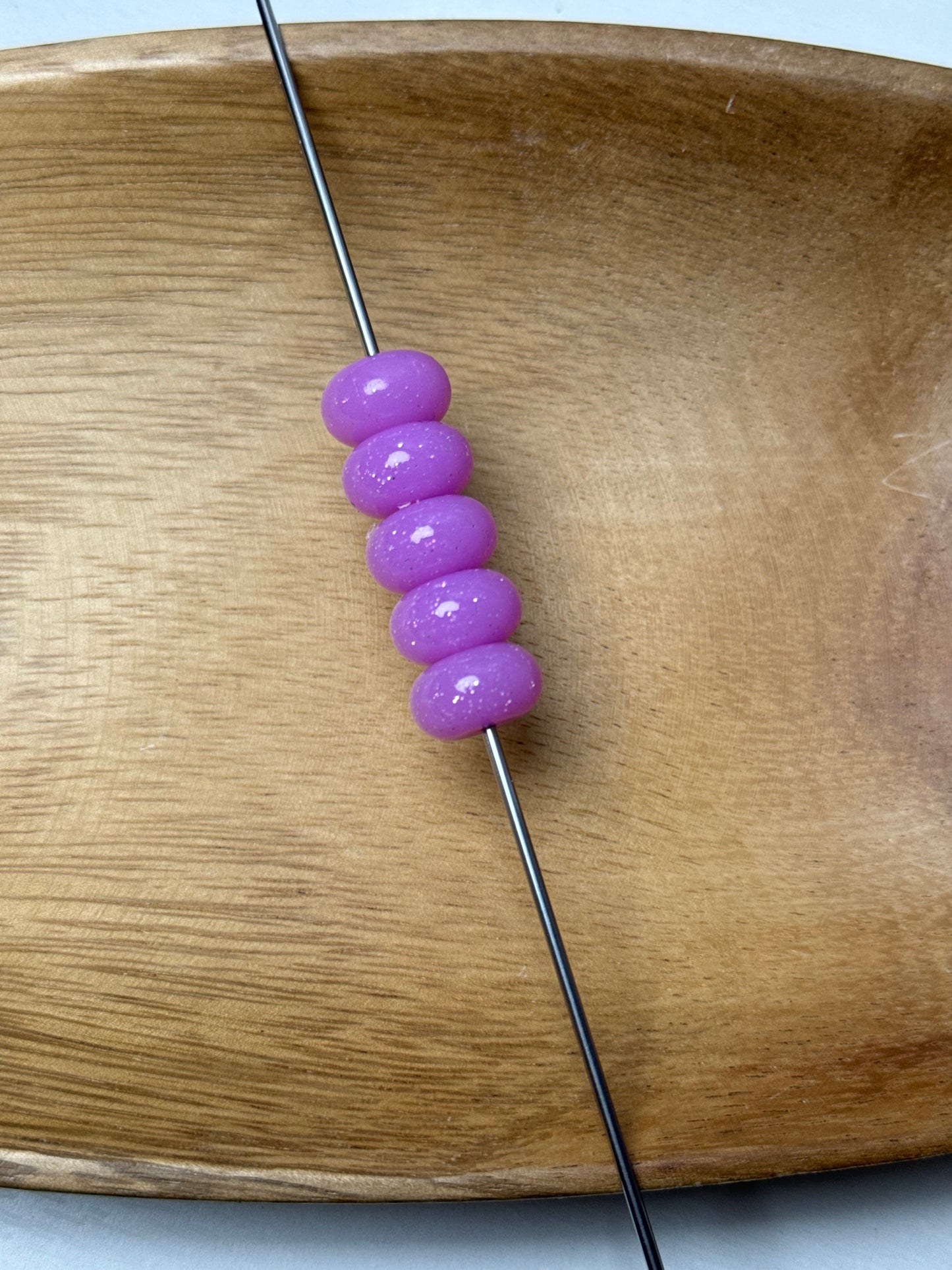 Purple 14mm Super Glitter Abacus