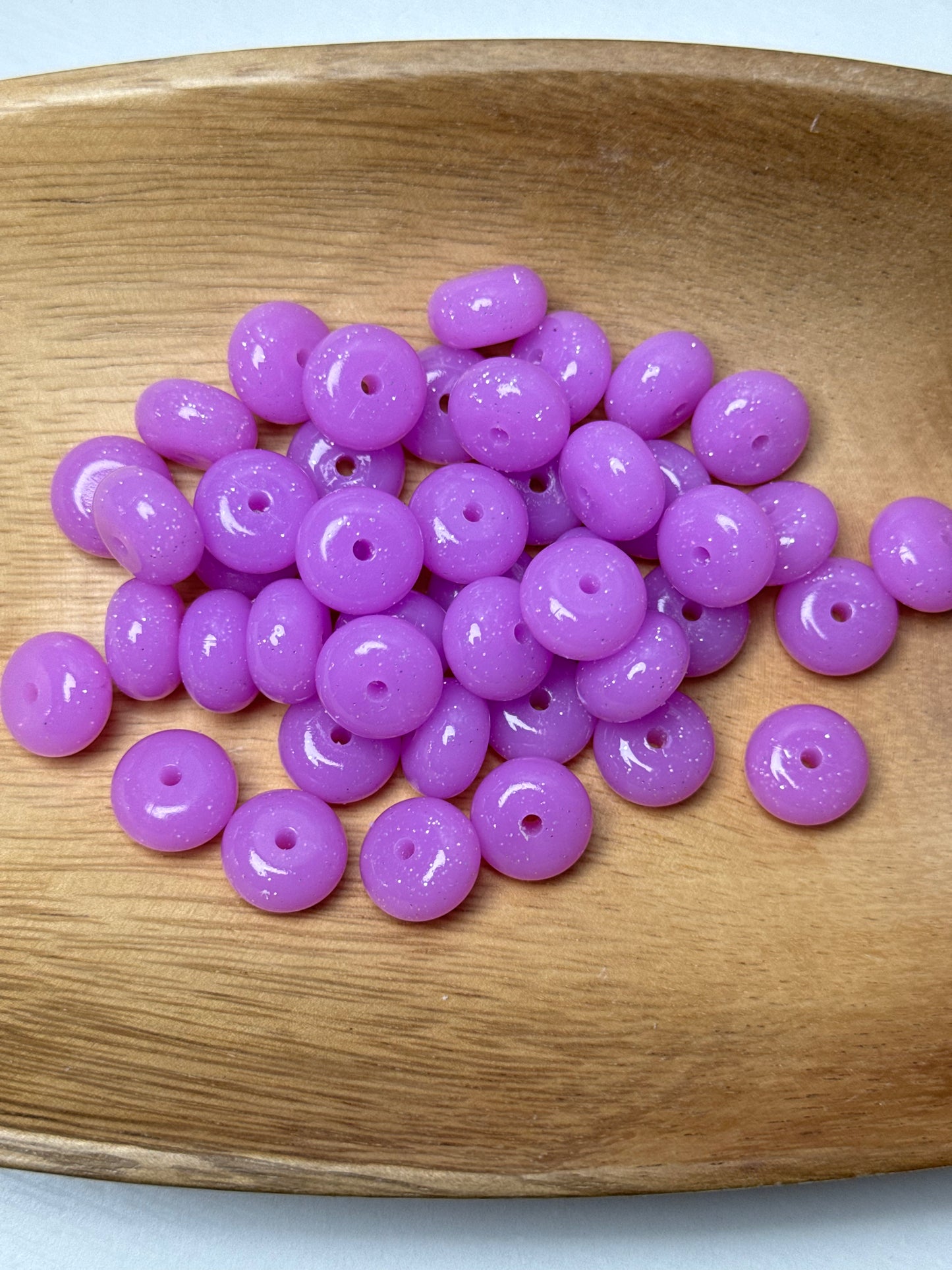 Purple 14mm Super Glitter Abacus