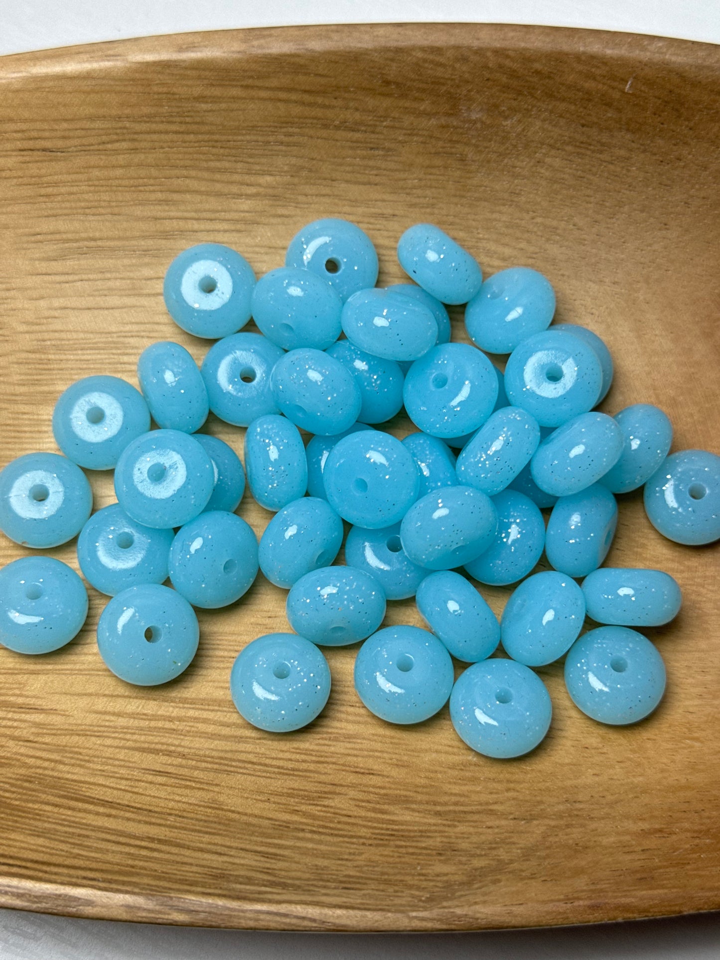 Icy Blue 14mm Super Glitter Abacus