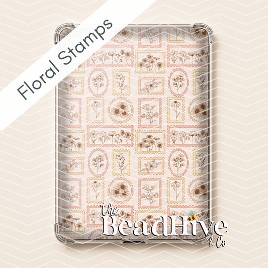 EReader Insert - "Floral Stamps"