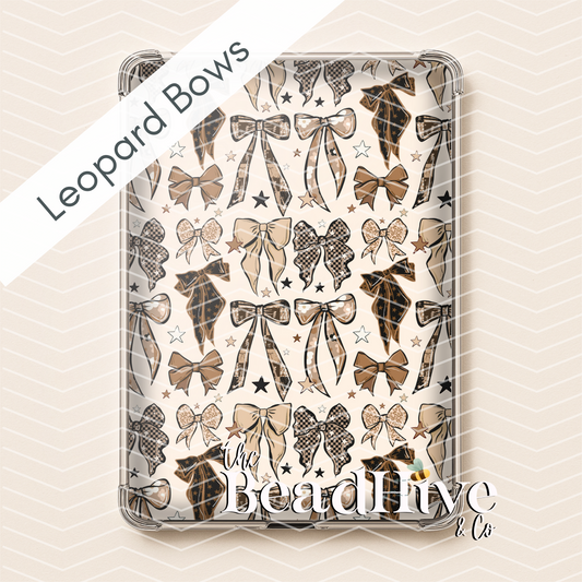 EReader Insert - "Leopard Bows"
