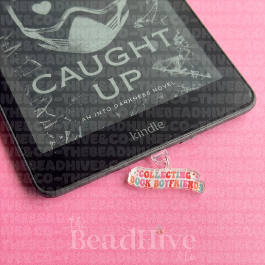"Collecting Book Boyfriends" Dust Plug Charm (One-Sided)