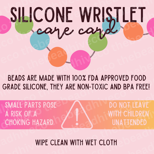 Silicone Wristlet Care Card - Canva Template